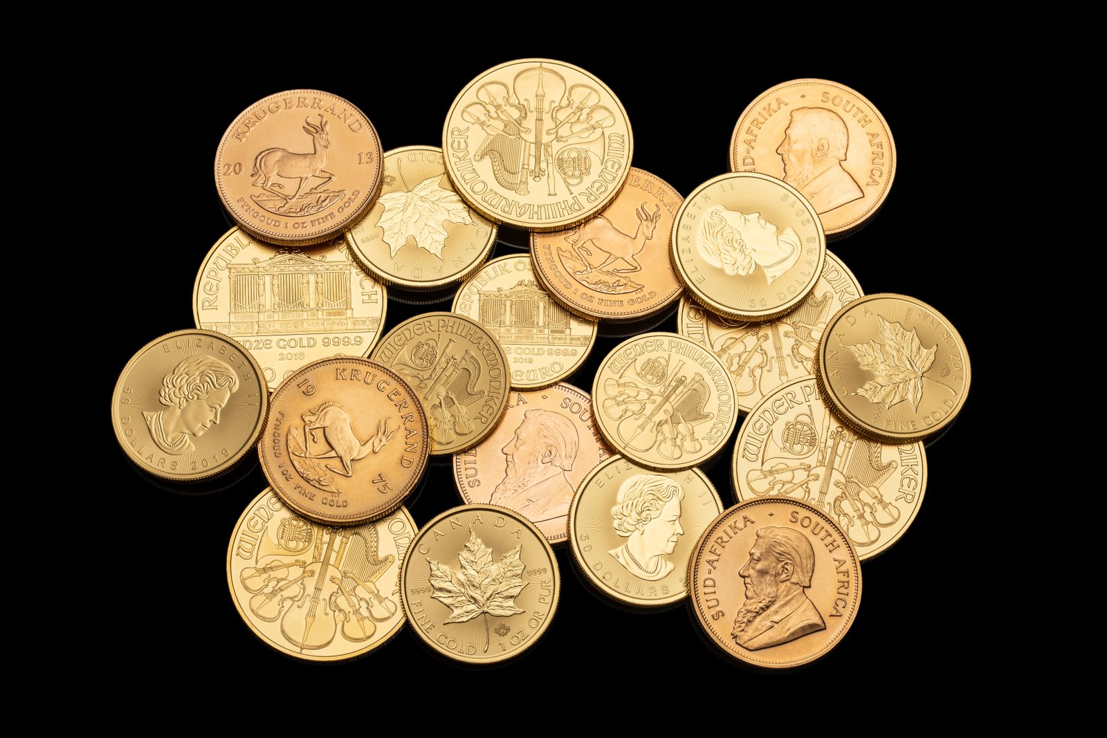 Anlagemünzen aus Gold — Krügerrand, Wiener Philharmoniker, Maple Leaf